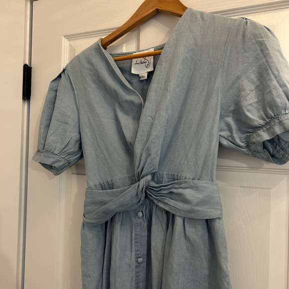 NWT Sam Edelman midi blue dress - Picture 2 of 3